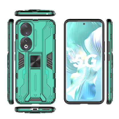 For Honor 90 Anti-drop Phone Cover with Kickstand Hard PC + Soft TPU Protective Case