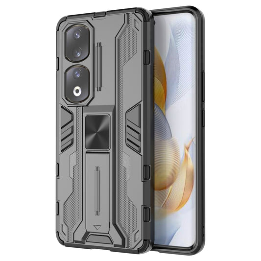 For Honor 90 Pro Shockproof Phone Cover with Kickstand Hard PC + Soft TPU Protective Case
