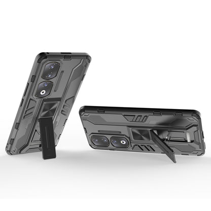 For Honor 90 Pro Shockproof Phone Cover with Kickstand Hard PC + Soft TPU Protective Case