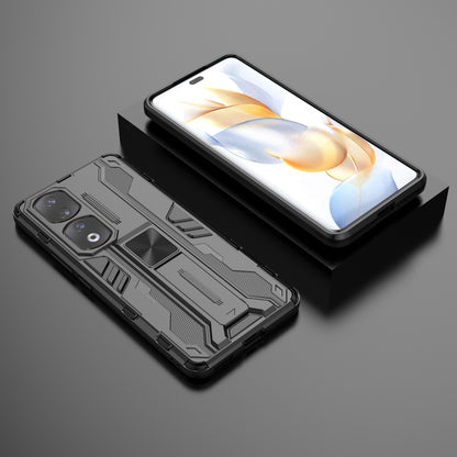 For Honor 90 Pro Shockproof Phone Cover with Kickstand Hard PC + Soft TPU Protective Case
