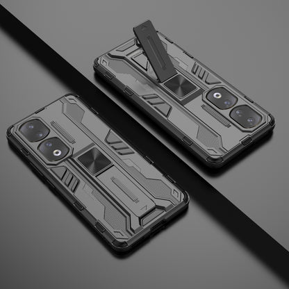 For Honor 90 Pro Shockproof Phone Cover with Kickstand Hard PC + Soft TPU Protective Case