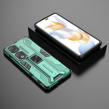 For Honor 90 Pro Shockproof Phone Cover with Kickstand Hard PC + Soft TPU Protective Case