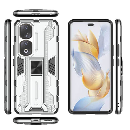 For Honor 90 Pro Shockproof Phone Cover with Kickstand Hard PC + Soft TPU Protective Case