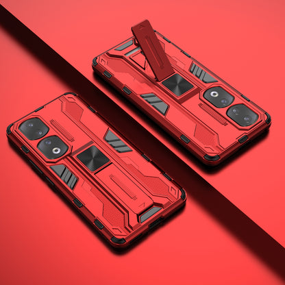 For Honor 90 Pro Shockproof Phone Cover with Kickstand Hard PC + Soft TPU Protective Case