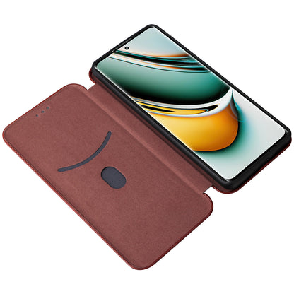Leather Phone Case for Realme 11 Pro 5G / 11 Pro+ 5G Card Holder Carbon Fiber Texture Stand Cover