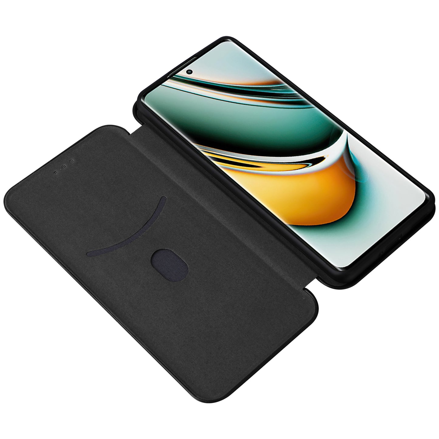 Leather Phone Case for Realme 11 Pro 5G / 11 Pro+ 5G Card Holder Carbon Fiber Texture Stand Cover