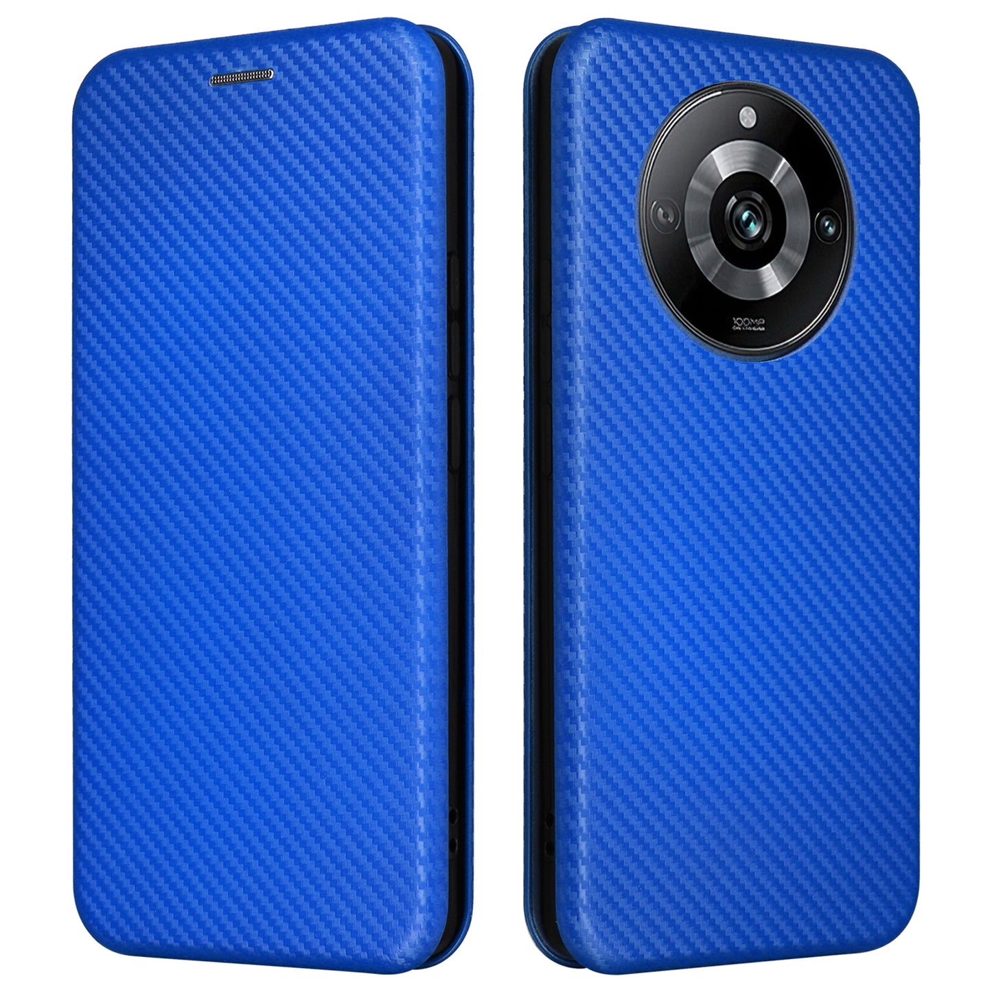 Leather Phone Case for Realme 11 Pro 5G / 11 Pro+ 5G Card Holder Carbon Fiber Texture Stand Cover