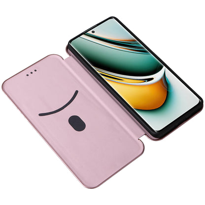 Leather Phone Case for Realme 11 Pro 5G / 11 Pro+ 5G Card Holder Carbon Fiber Texture Stand Cover