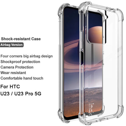 IMAK For HTC U23 / U23 Pro 5G Phone Case Soft TPU Clear Back Cover with Airbag Corners Protection