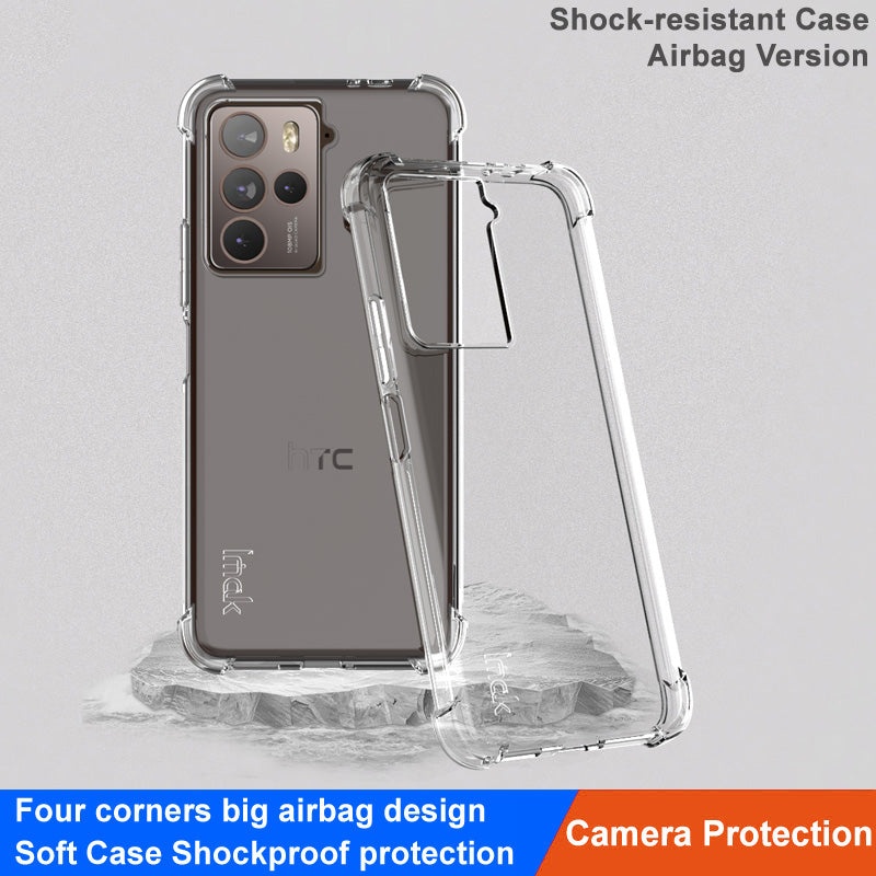 IMAK For HTC U23 / U23 Pro 5G Phone Case Soft TPU Clear Back Cover with Airbag Corners Protection