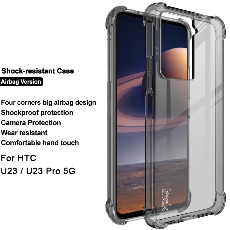 IMAK For HTC U23 / U23 Pro 5G Phone Case Soft TPU Clear Back Cover with Airbag Corners Protection