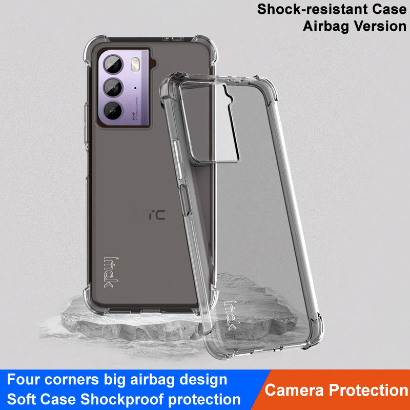 IMAK For HTC U23 / U23 Pro 5G Phone Case Soft TPU Clear Back Cover with Airbag Corners Protection