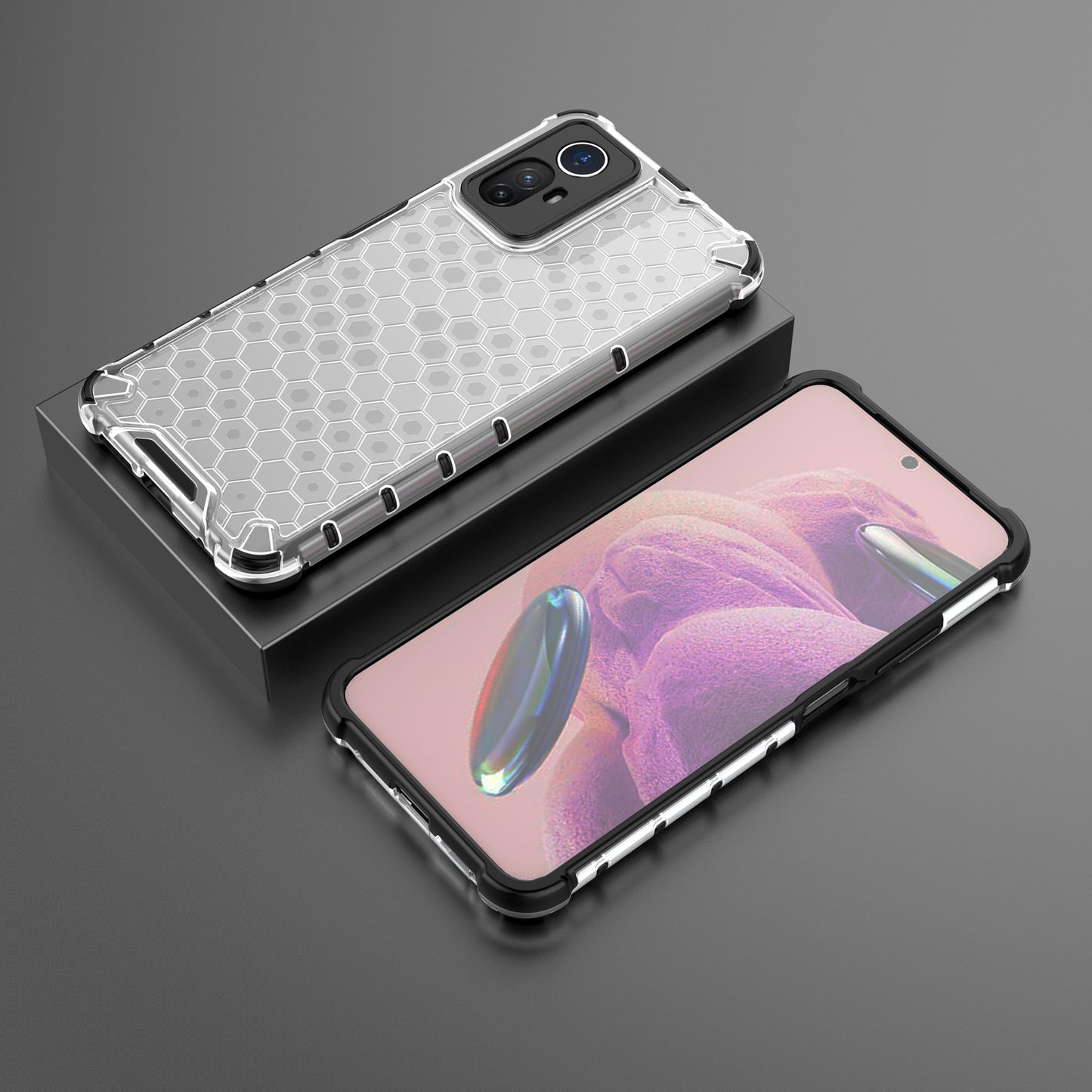 For Xiaomi Redmi Note 12S 4G Shockproof TPU+PC Honeycomb Texture Cover Phone Case