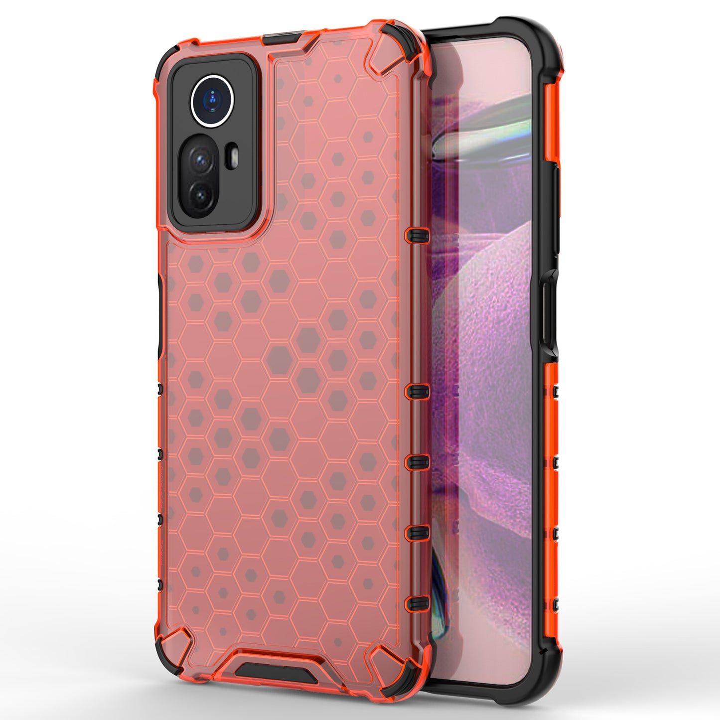 For Xiaomi Redmi Note 12S 4G Shockproof TPU+PC Honeycomb Texture Cover Phone Case