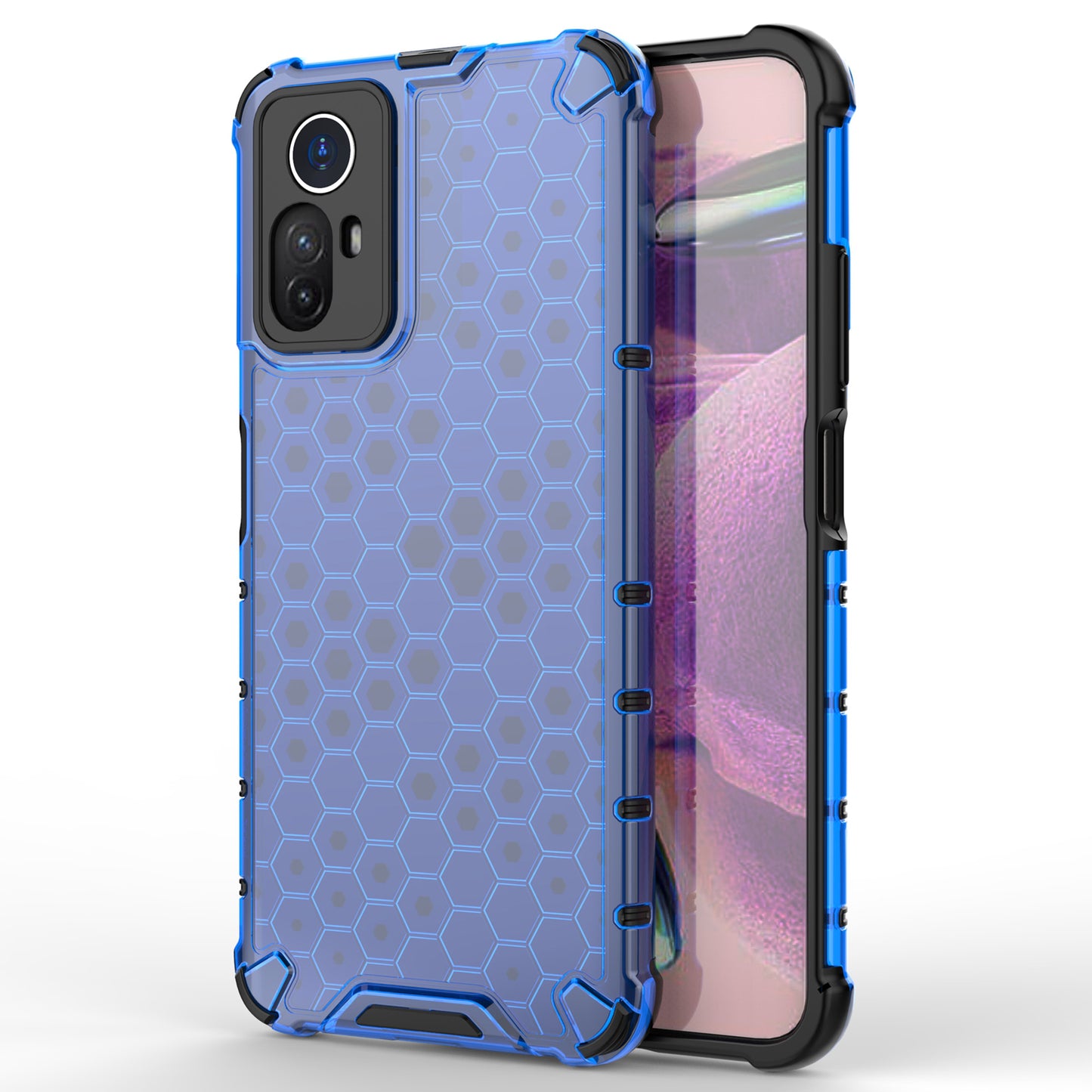 For Xiaomi Redmi Note 12S 4G Shockproof TPU+PC Honeycomb Texture Cover Phone Case