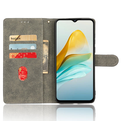 Smartphone Cover for ZTE Blade A53 / A53+ RFID Blocking Wallet PU Leather Stand Phone Case with Strap