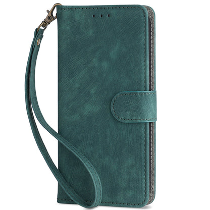 Smartphone Cover for ZTE Blade A53 / A53+ RFID Blocking Wallet PU Leather Stand Phone Case with Strap