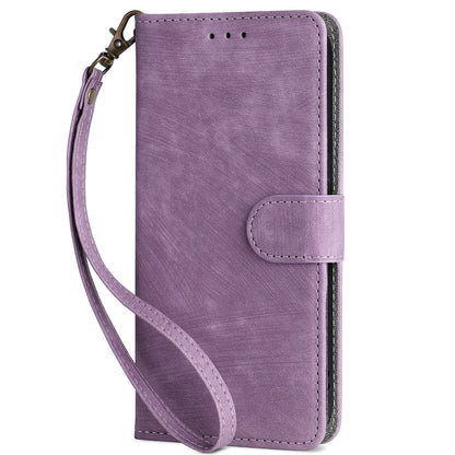 Smartphone Cover for ZTE Blade A53 / A53+ RFID Blocking Wallet PU Leather Stand Phone Case with Strap