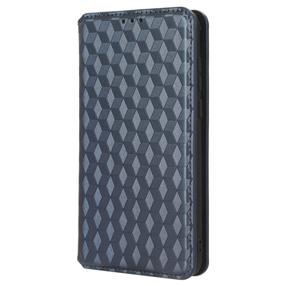 For ZTE Blade A53 / A53+ Rhombus Imprinted Shell PU Leather Stand Case Drop Resistant Phone Cover