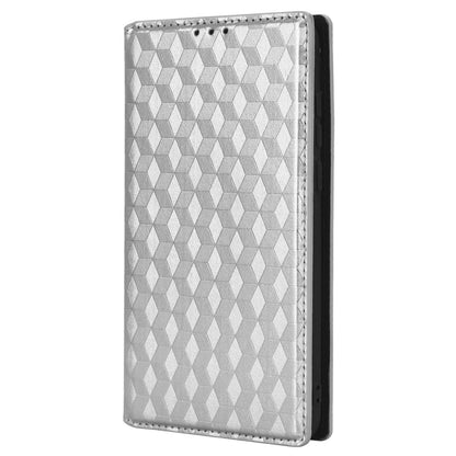 For ZTE Blade A53 / A53+ Rhombus Imprinted Shell PU Leather Stand Case Drop Resistant Phone Cover