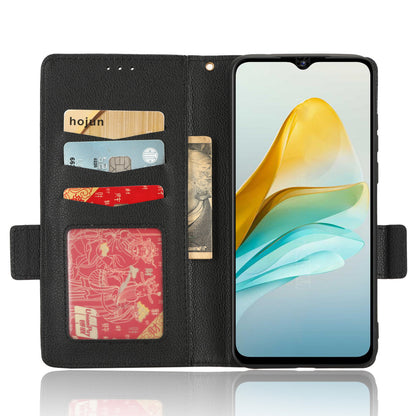 For ZTE Blade A53 / A53+ Litchi Texture Magnetic Closure Phone Case Wallet Stand PU Leather Cover
