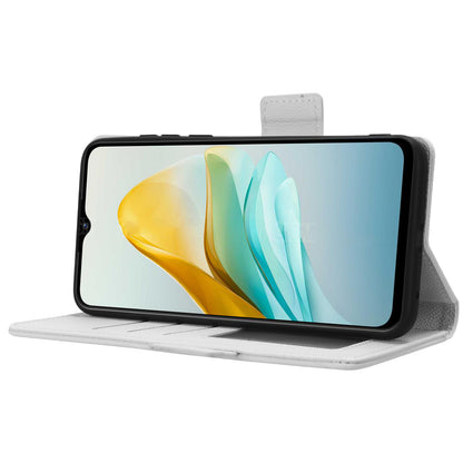 For ZTE Blade A53 / A53+ Litchi Texture Magnetic Closure Phone Case Wallet Stand PU Leather Cover