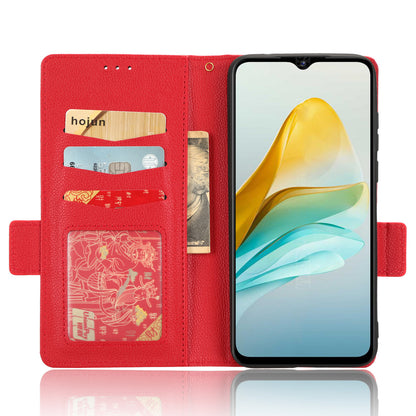 For ZTE Blade A53 / A53+ Litchi Texture Magnetic Closure Phone Case Wallet Stand PU Leather Cover