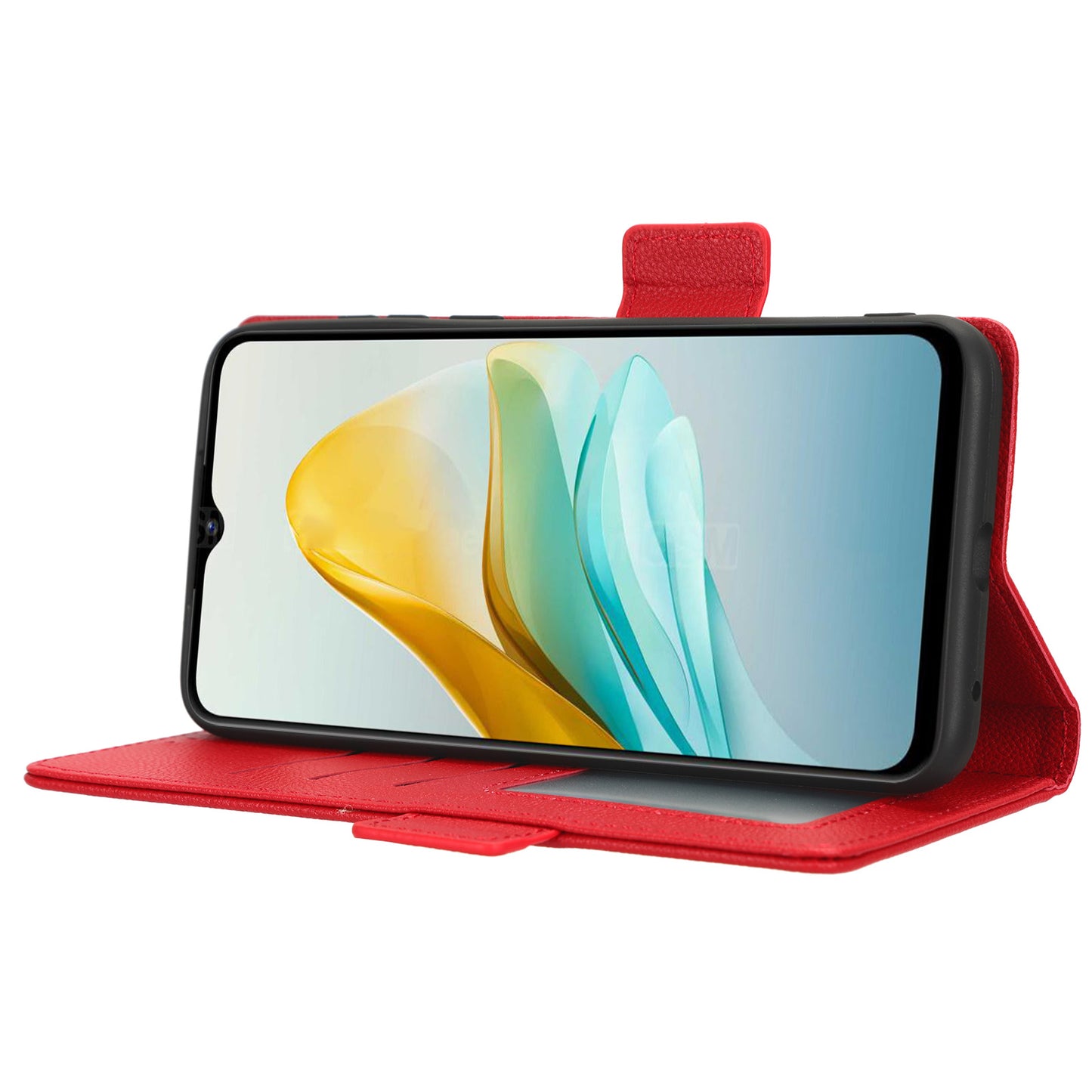 For ZTE Blade A53 / A53+ Litchi Texture Magnetic Closure Phone Case Wallet Stand PU Leather Cover