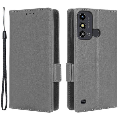 For ZTE Blade A53 / A53+ Litchi Texture Magnetic Closure Phone Case Wallet Stand PU Leather Cover