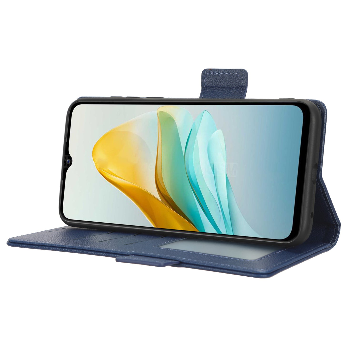 For ZTE Blade A53 / A53+ Litchi Texture Magnetic Closure Phone Case Wallet Stand PU Leather Cover