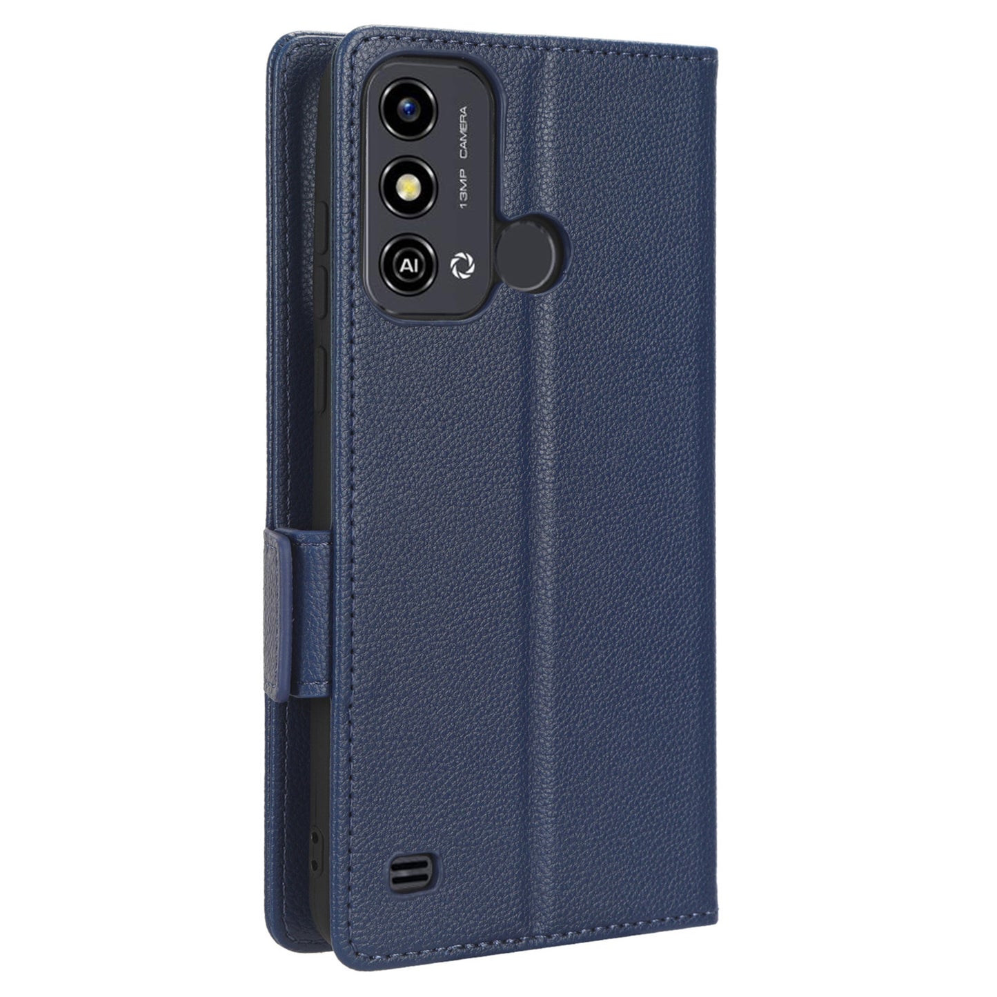 For ZTE Blade A53 / A53+ Litchi Texture Magnetic Closure Phone Case Wallet Stand PU Leather Cover