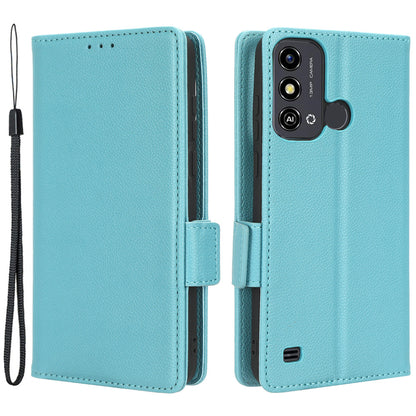 For ZTE Blade A53 / A53+ Litchi Texture Magnetic Closure Phone Case Wallet Stand PU Leather Cover