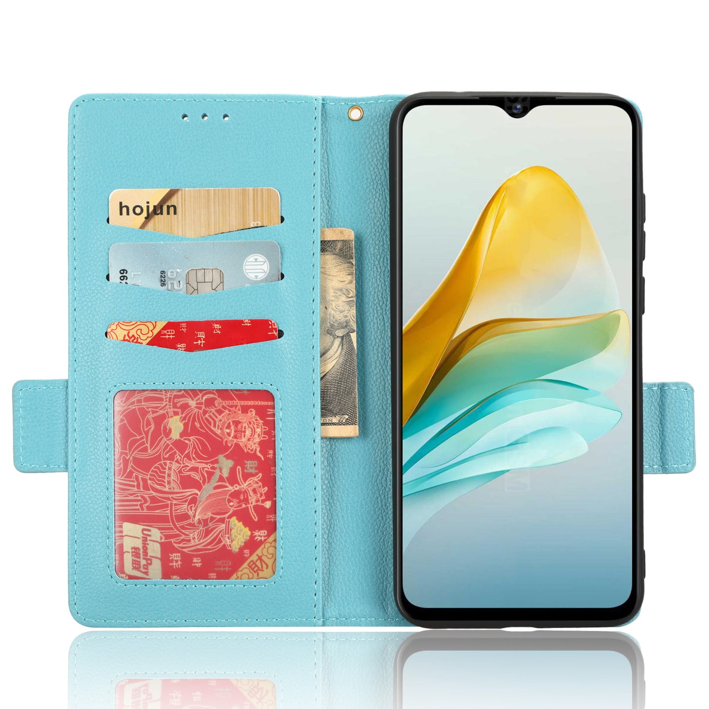 For ZTE Blade A53 / A53+ Litchi Texture Magnetic Closure Phone Case Wallet Stand PU Leather Cover
