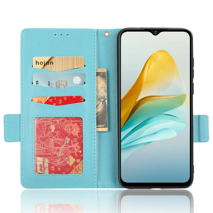 For ZTE Blade A53 / A53+ Litchi Texture Magnetic Closure Phone Case Wallet Stand PU Leather Cover