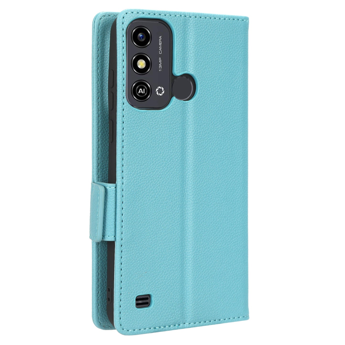 For ZTE Blade A53 / A53+ Litchi Texture Magnetic Closure Phone Case Wallet Stand PU Leather Cover