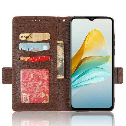 For ZTE Blade A53 / A53+ Litchi Texture Magnetic Closure Phone Case Wallet Stand PU Leather Cover