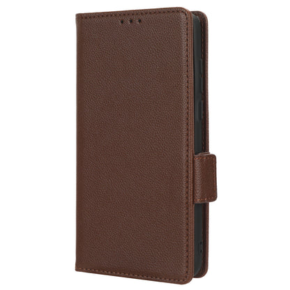 For ZTE Blade A53 / A53+ Litchi Texture Magnetic Closure Phone Case Wallet Stand PU Leather Cover