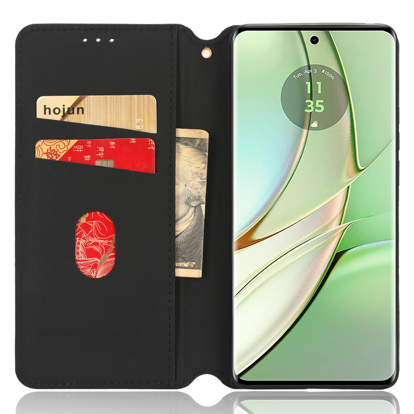 For Motorola Edge 40 5G Phone Cover Rhombus Imprinted Shell PU Leather Stand Fall Proof Case