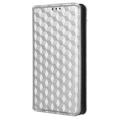 For Motorola Edge 40 5G Phone Cover Rhombus Imprinted Shell PU Leather Stand Fall Proof Case