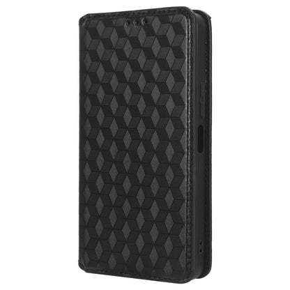 For vivo Y36 4G / Y36 5G / Y78 (China) 5G PU Leather Rhombus Imprinted Shell Stand Case Phone Cover