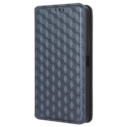 For vivo Y36 4G / Y36 5G / Y78 (China) 5G PU Leather Rhombus Imprinted Shell Stand Case Phone Cover