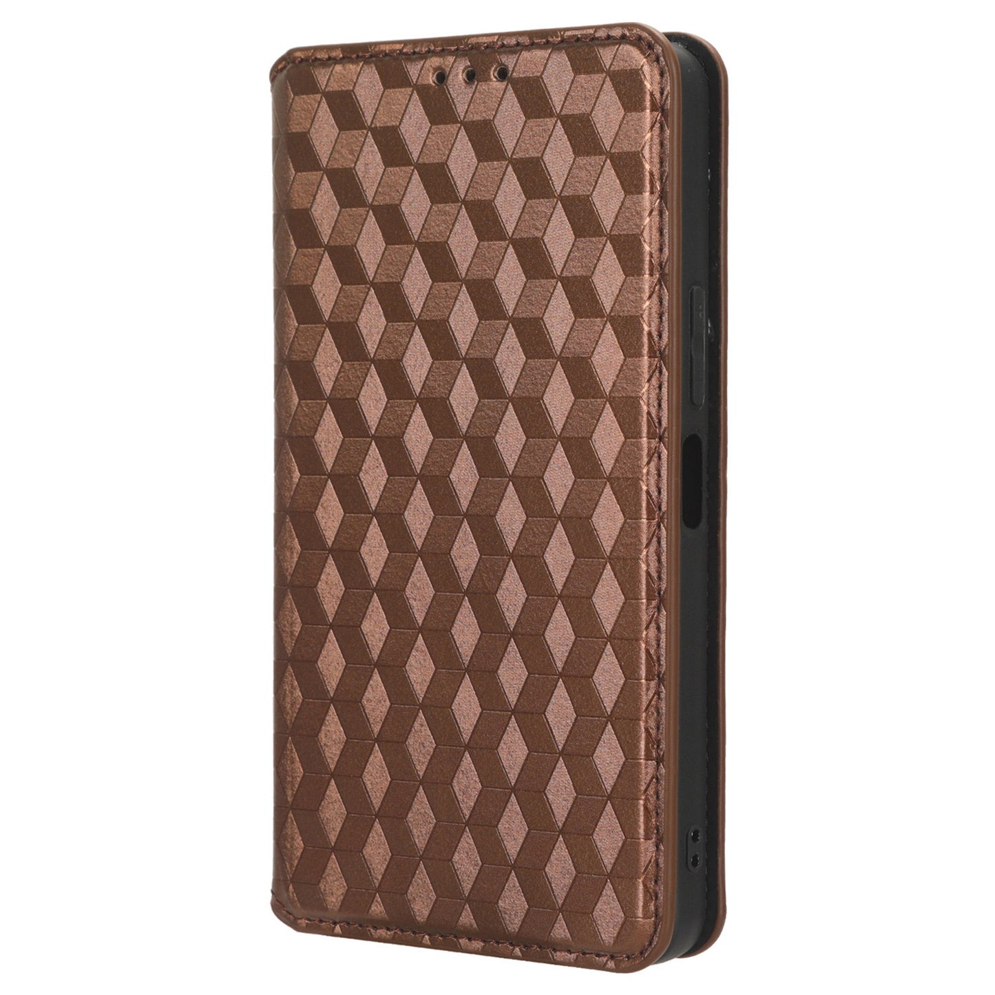 For vivo Y36 4G / Y36 5G / Y78 (China) 5G PU Leather Rhombus Imprinted Shell Stand Case Phone Cover