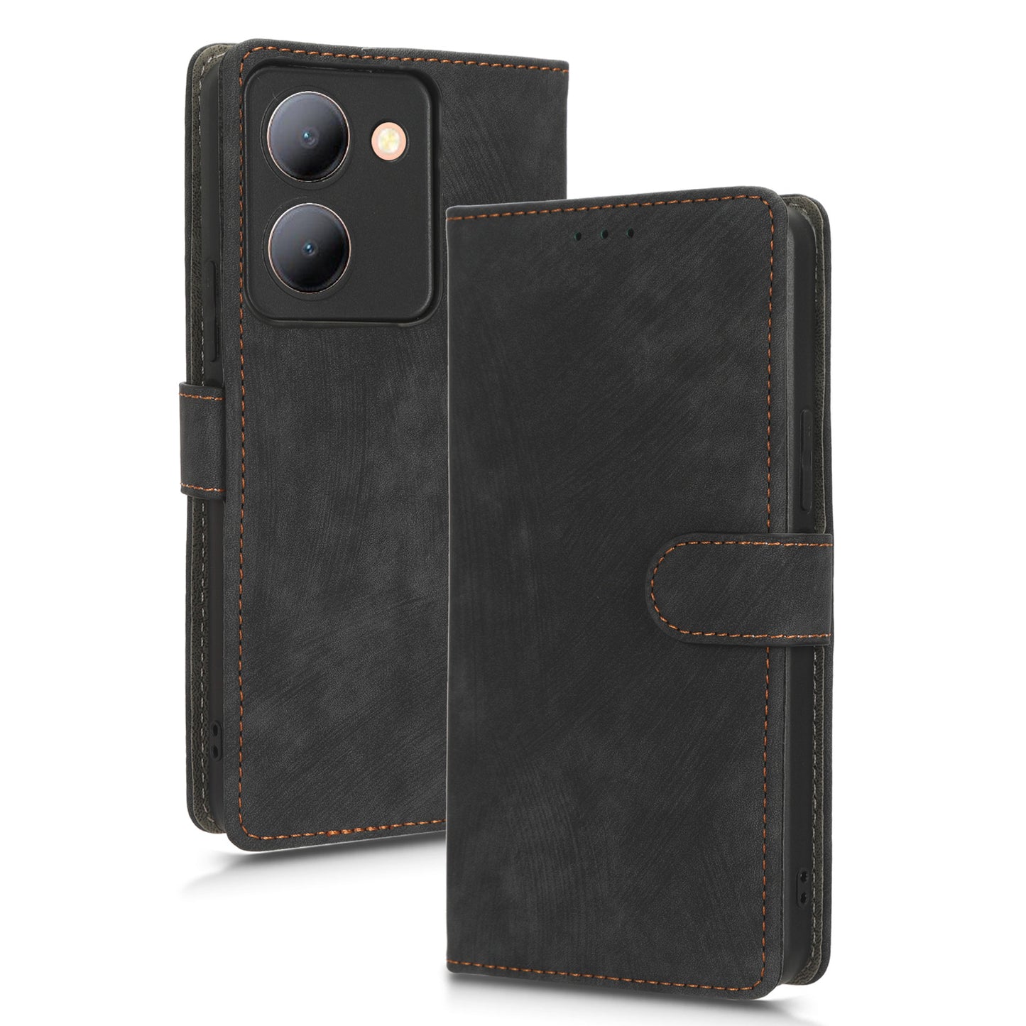 Cellphone Cover for vivo Y36 4G / Y36 5G / Y78 (China) 5G RFID Blocking Wallet PU Leather Stand Case with Strap