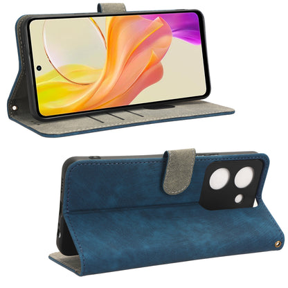 Cellphone Cover for vivo Y36 4G / Y36 5G / Y78 (China) 5G RFID Blocking Wallet PU Leather Stand Case with Strap