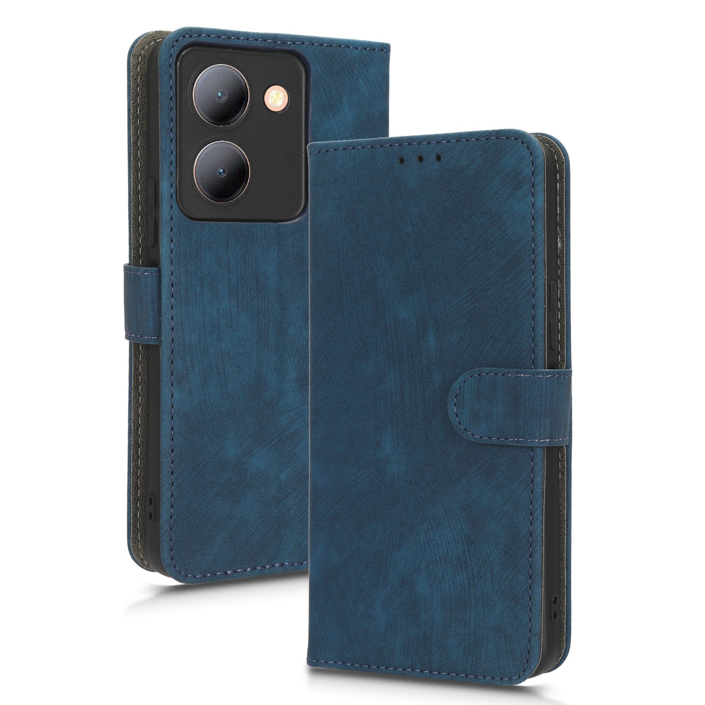 Cellphone Cover for vivo Y36 4G / Y36 5G / Y78 (China) 5G RFID Blocking Wallet PU Leather Stand Case with Strap