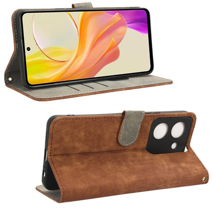 Cellphone Cover for vivo Y36 4G / Y36 5G / Y78 (China) 5G RFID Blocking Wallet PU Leather Stand Case with Strap