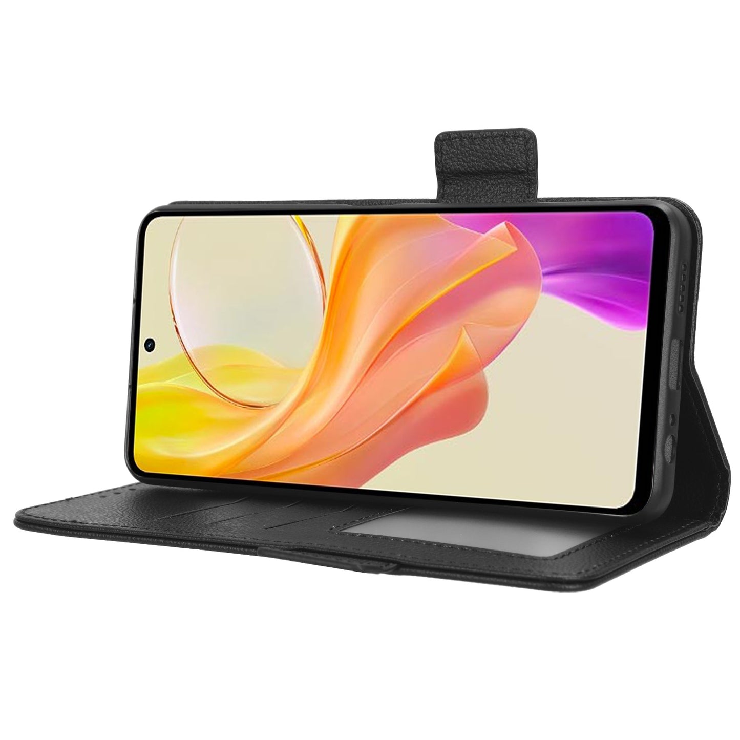 For vivo Y36 4G / Y36 5G / Y78 (China) 5G PU Leather Litchi Texture Phone Wallet Stand Case Anti-drop Cover