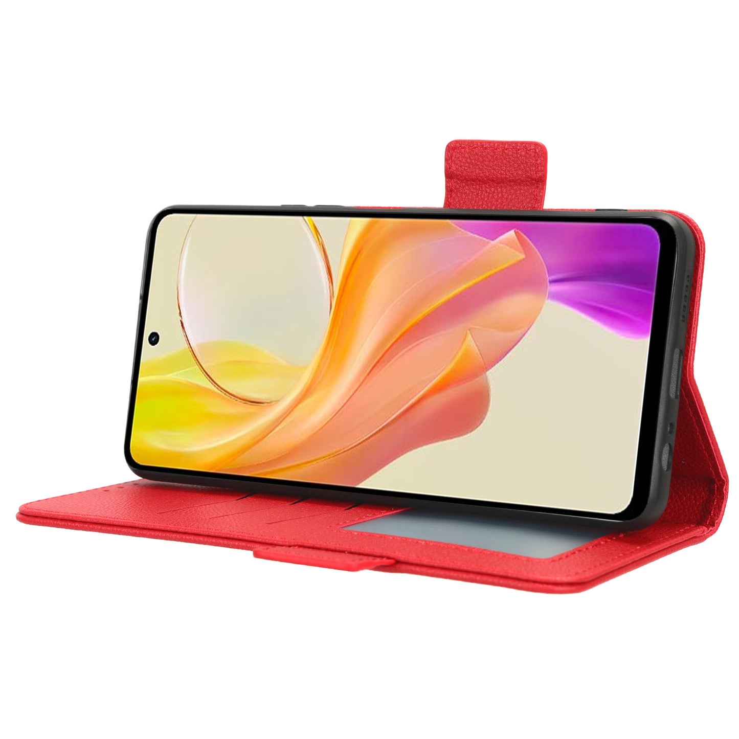 For vivo Y36 4G / Y36 5G / Y78 (China) 5G PU Leather Litchi Texture Phone Wallet Stand Case Anti-drop Cover