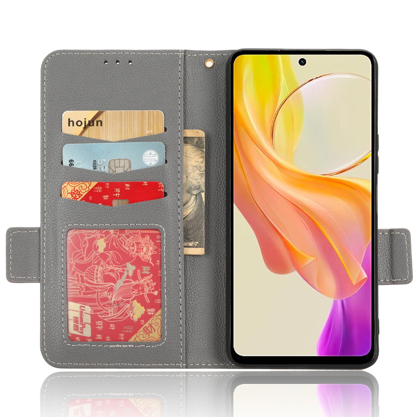 For vivo Y36 4G / Y36 5G / Y78 (China) 5G PU Leather Litchi Texture Phone Wallet Stand Case Anti-drop Cover