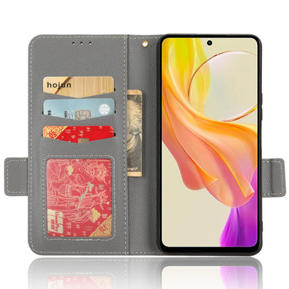 For vivo Y36 4G / Y36 5G / Y78 (China) 5G PU Leather Litchi Texture Phone Wallet Stand Case Anti-drop Cover